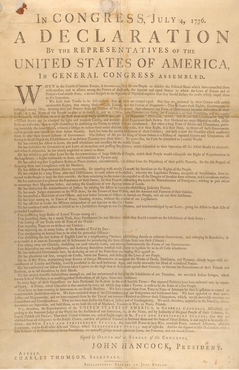 July 4, 1776: Congress ratified the Declaration of Independence of the United States in which the Second Continental Congress, meeting at Independence Hall in Philadelphia, explained why the 13 Colonies saw themselves as sovereign states free from British rule. #IndependenceDay
