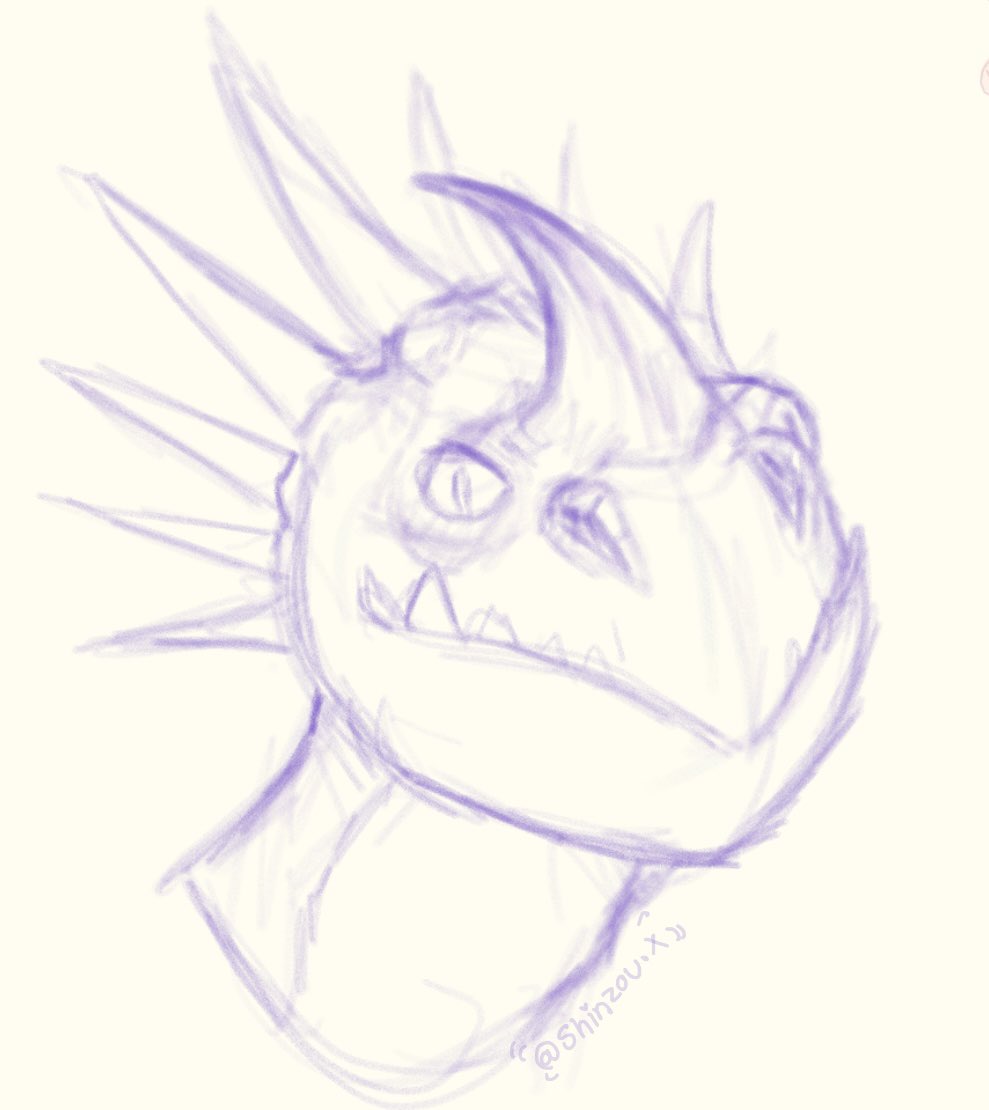 ShinzouuX's tweet image. #httyd sketch. DEADLY NADDER