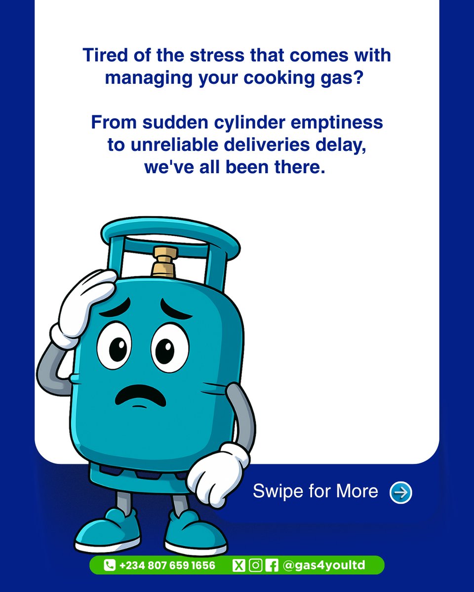 Gas4youltd's tweet photo. What’s the most frustrating part of using gas at home?
Carrying heavy cylinders?
Running out while cooking?

We hear you and we’re here to help.
Stay tuned, your gas journey is about to get easier.

#LPG #Gas4U #CookingGasDeliveryApp #DownloadTheAPP https://t.co/KU0cYrJl59