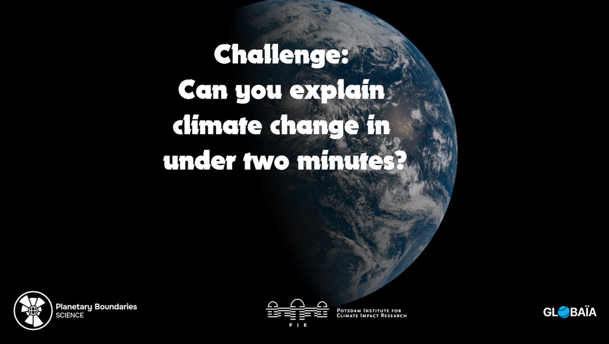 PIK_Climate's tweet image. 📺Weekend watch tip: Want climate change explained in under two minutes? The new explainer video from the Planetary Boundaries Science Lab has it covered. #PlanetaryBoundaries #SciComms
👉youtube.com/watch?v=l8ByMS…