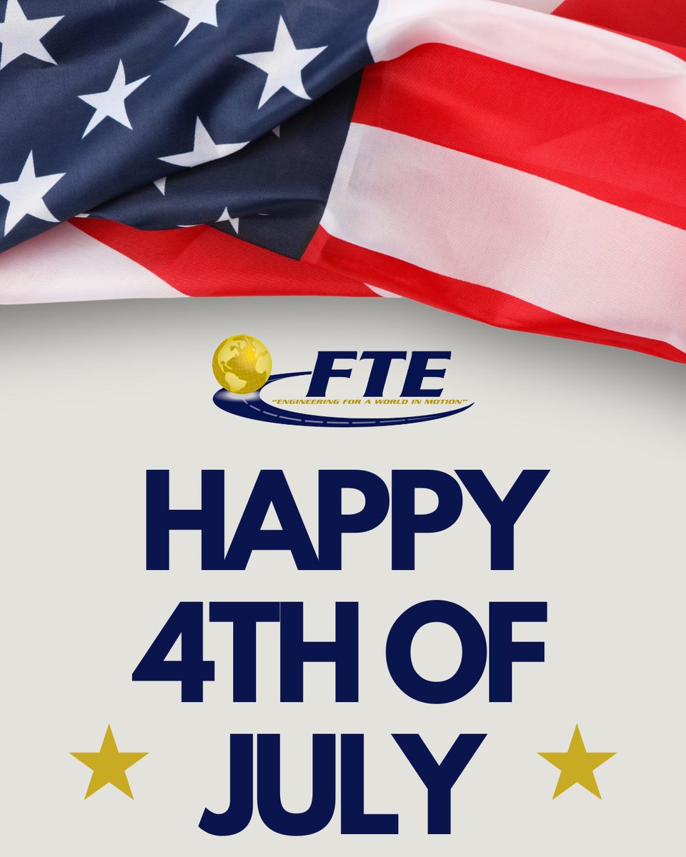 fteinc1989's tweet photo. Wishing everyone a fun and safe 4th of July!

#4thofJuly #FTE #FTEProud https://t.co/Zbv39DNwyv