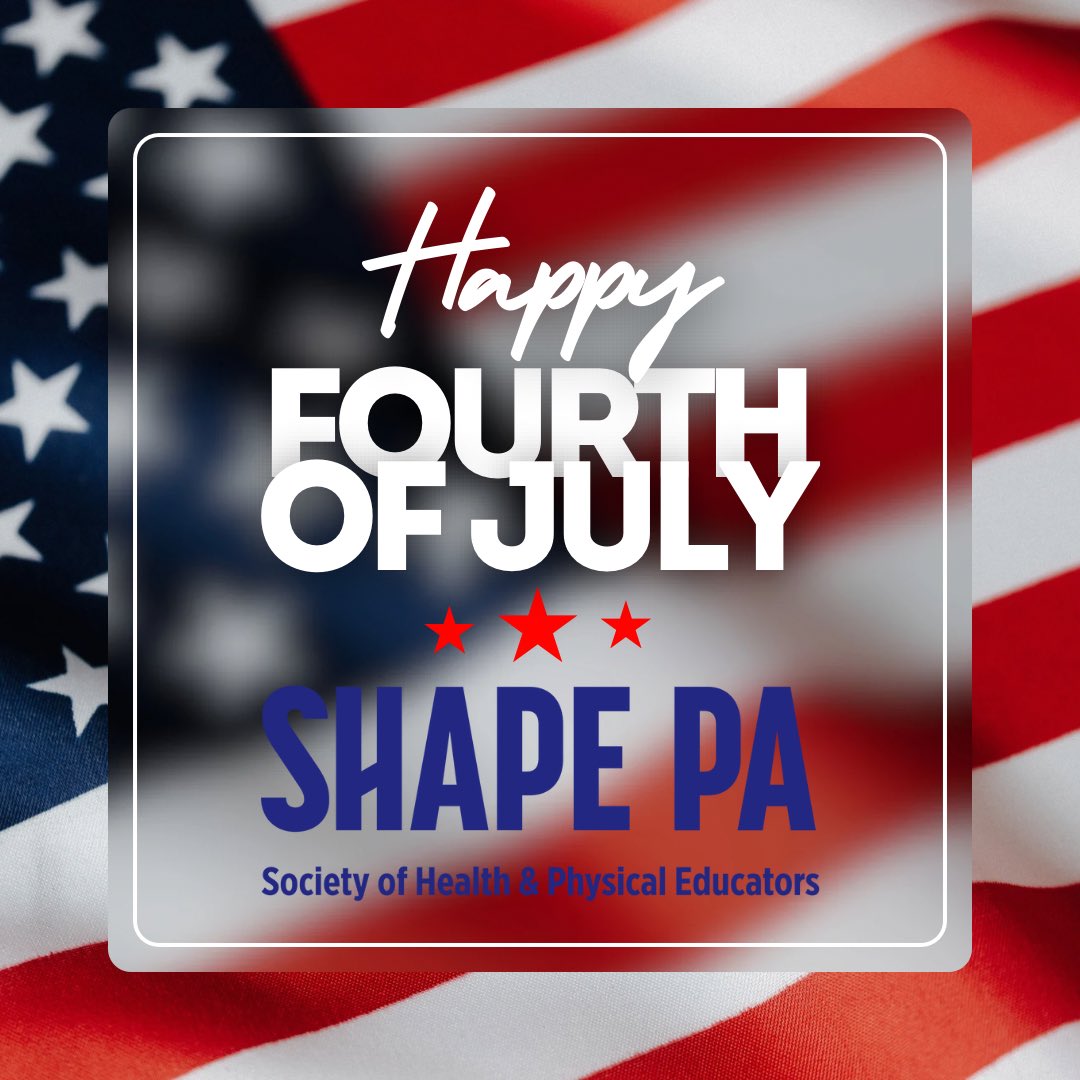 SHAPE_PA's tweet photo. 🎇 Happy 4th of July from SHAPE PA! 🇺🇸
As we celebrate Independence Day, we’re grateful for the freedom to move, play, and lead healthy, active lives. Wishing you a safe and joyful holiday filled with fun, family, and wellness!

#SHAPEPA #4thofJuly #CelebrateWellness #HealthAndPE https://t.co/uxPPgn5iJD