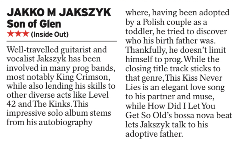 'Son of Glen' has been out a week now.  Hope you've been enjoying it.
Here's a nice review from the Scottish Daily Express.
What are your favorite tracks?