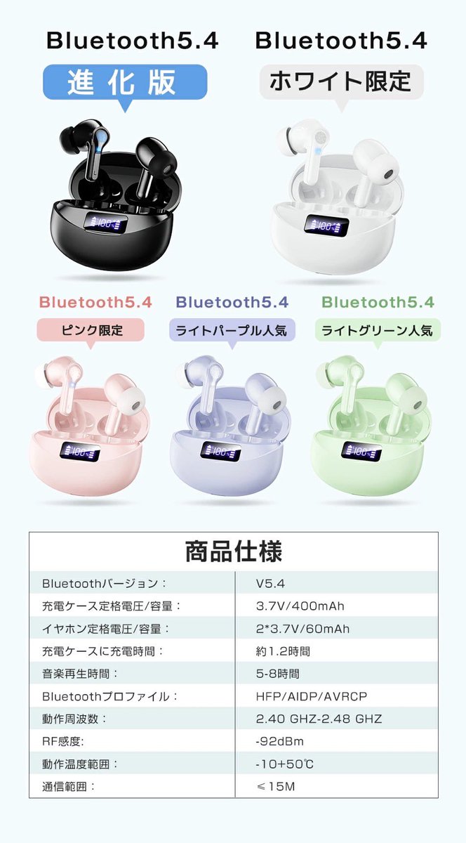 優秀なワイヤレスイヤホン見つけた♩
【Gloworm X1 Bluetoothイヤホン】

◽️高解像度音源、HiFi高音質
◽️ワイヤレスイヤホン本体のみで5～8時間、受電できる専用充電ケースと併用すると36時間もつ接続安定性の高さがポイント＿✍︎

【公式サイト】 #PR 
🔗item.rakuten.co.jp/gracevally/gra…