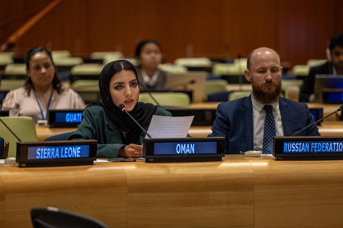 oman_un's tweet photo. شاركت سلطنة عُمان في الفعالية رفيعة المستوى حول تعزيز التسامح والسلام والأمن، استعرضت خلالها إعلان السلطان قابوس– طيّب الله ثراه–  للمؤتلف الانساني"القيم الإنسانية المشتركة"والذي يهدف إلى تعزيز ثقافة السلام والتفاهم وترسيخ القيم الإنسانية المشتركة، وتعزيز الحوار والتعايش العالمي. https://t.co/hLG8eLJMta