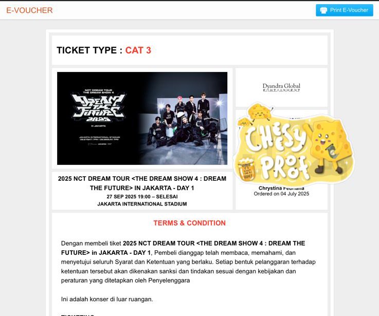 ‼️GIVEAWAY ALERT‼️

haii berhubung aku udah secured dreamzone tds 4 ini, aku mau adain GA khusus nctzen yaa❤️

📌TICKET TDS 4 - CAT 3 DAY 1

syarat :
1. wajib nctzen
2. rt + like 🩷
3. doain aku ketrima magang🥺

(exc : transport dan tempat tinggal)

END? TBA