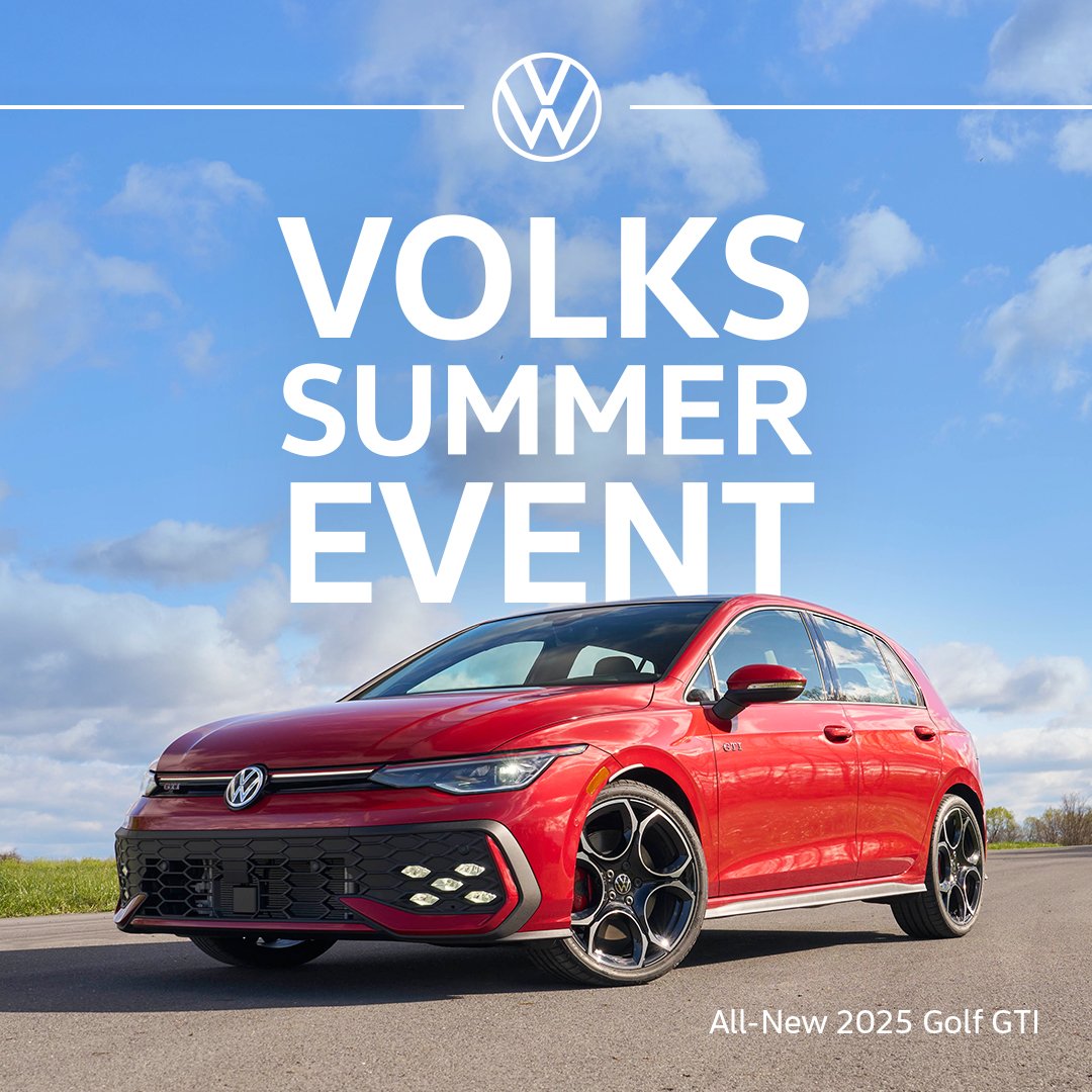 Why Golf GTI? Show-stopping hot hatch design. Lease a 2025 #VWGolfGTI for 6.99% for 48 months* (Offers end July 31) bit.ly/3ToHDWO