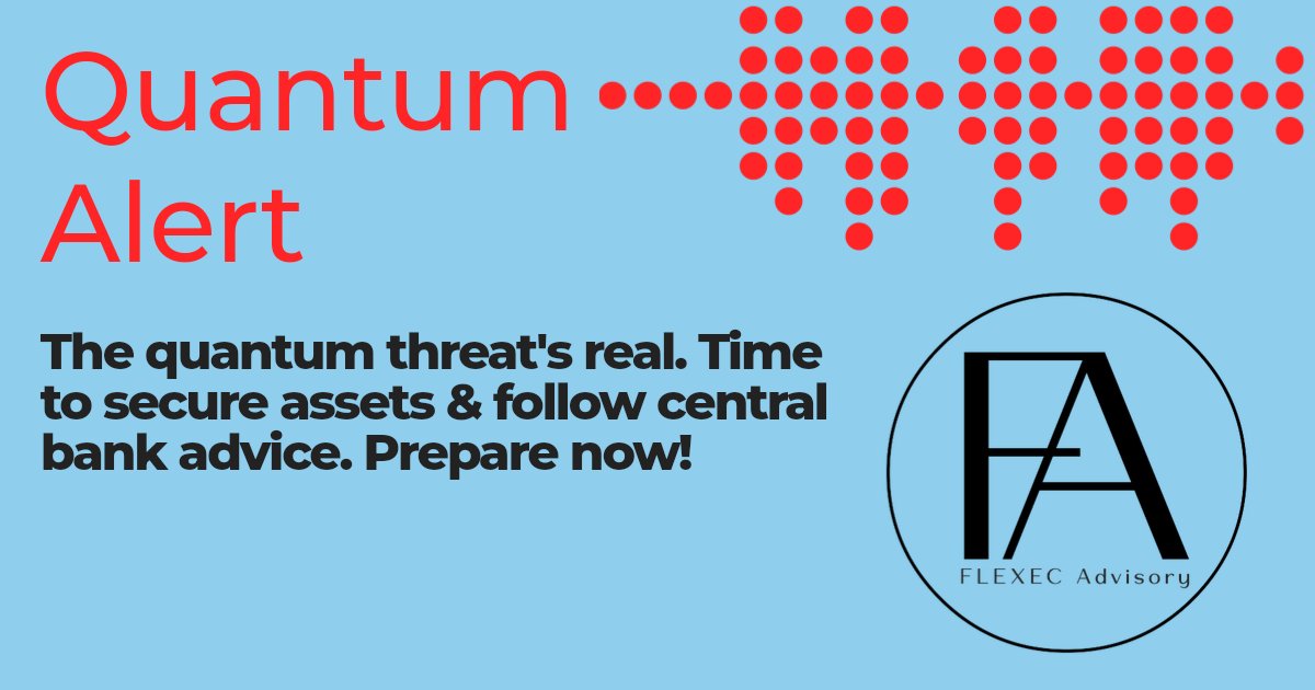 flexecadvisory's tweet image. With central banks warning about quantum readiness and IBM's push towards #QuantumSafeEncryption by 2027, it's crucial to start assessing your cryptographic inventories.
#FinancialSecurity #QuantumComputing #CyberSecurity #QuantumThreat #FutureProof