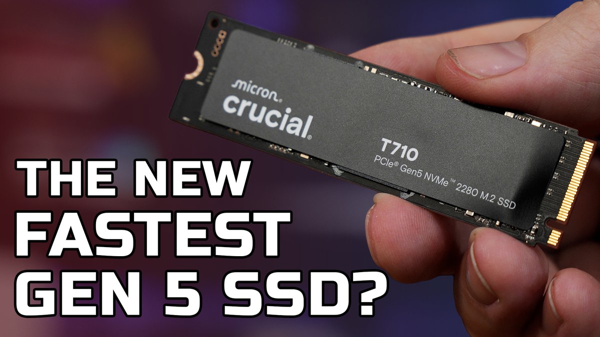 Crucial T710 Gen 5 SSD Review - Pointlessly Fast youtu.be/C-_lId9FBI4