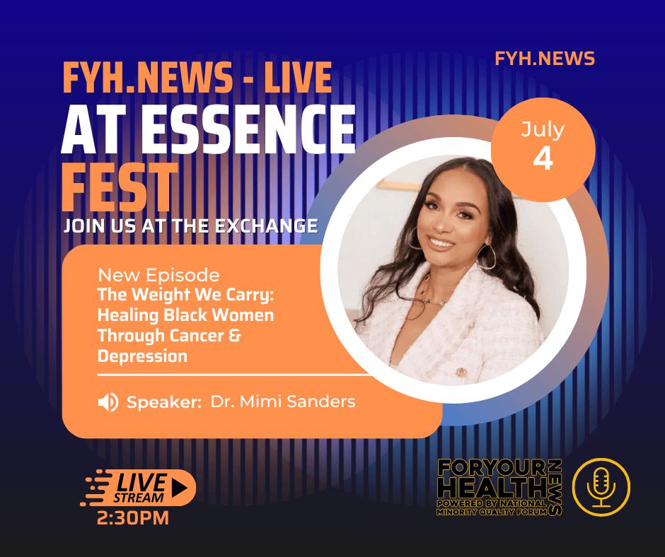 📣 hubs.la/Q03vVnHH0 is going LIVE at Essence Fest!
Join us at The Exchange for a powerful conversation:
“The Weight We Carry: Healing Black Women Through Cancer &amp; Depression”
🗓 July 4 | 🕝 2:30 PM
🎤 Featuring Dr. Mimi Sanders
Let’s center the healing we deserve.

Stream