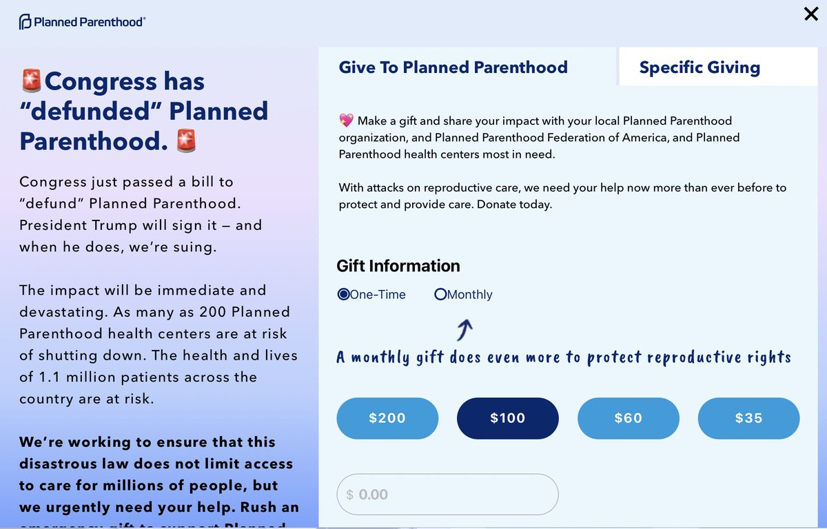 Planned Parenthood is bugging. 😂
