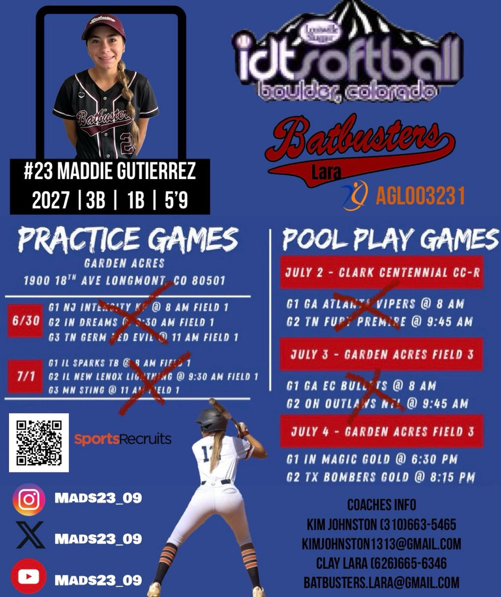 Day 5 of IDT today hope you can catch a game!