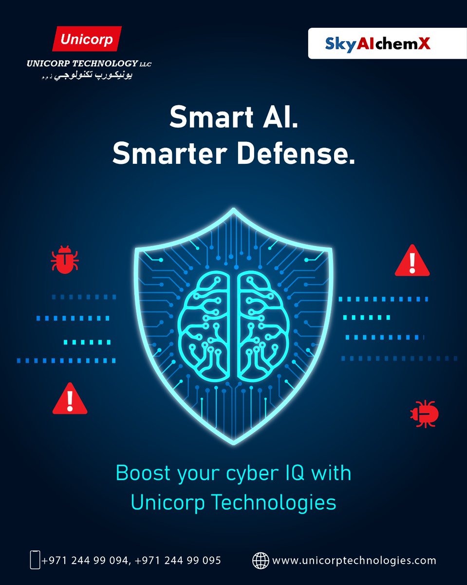 UnicorpTechUAE's tweet photo. Traditional defense is no longer enough. How secure are you in an AI world? Get Security Check: https://t.co/HquW8VSPRQ
#AIinCyberSecurity #UnicorpTechnologies #CyberShieldUAE #SmartDefense #NextGenSecurity #business #uaenews https://t.co/nHcefRLGow