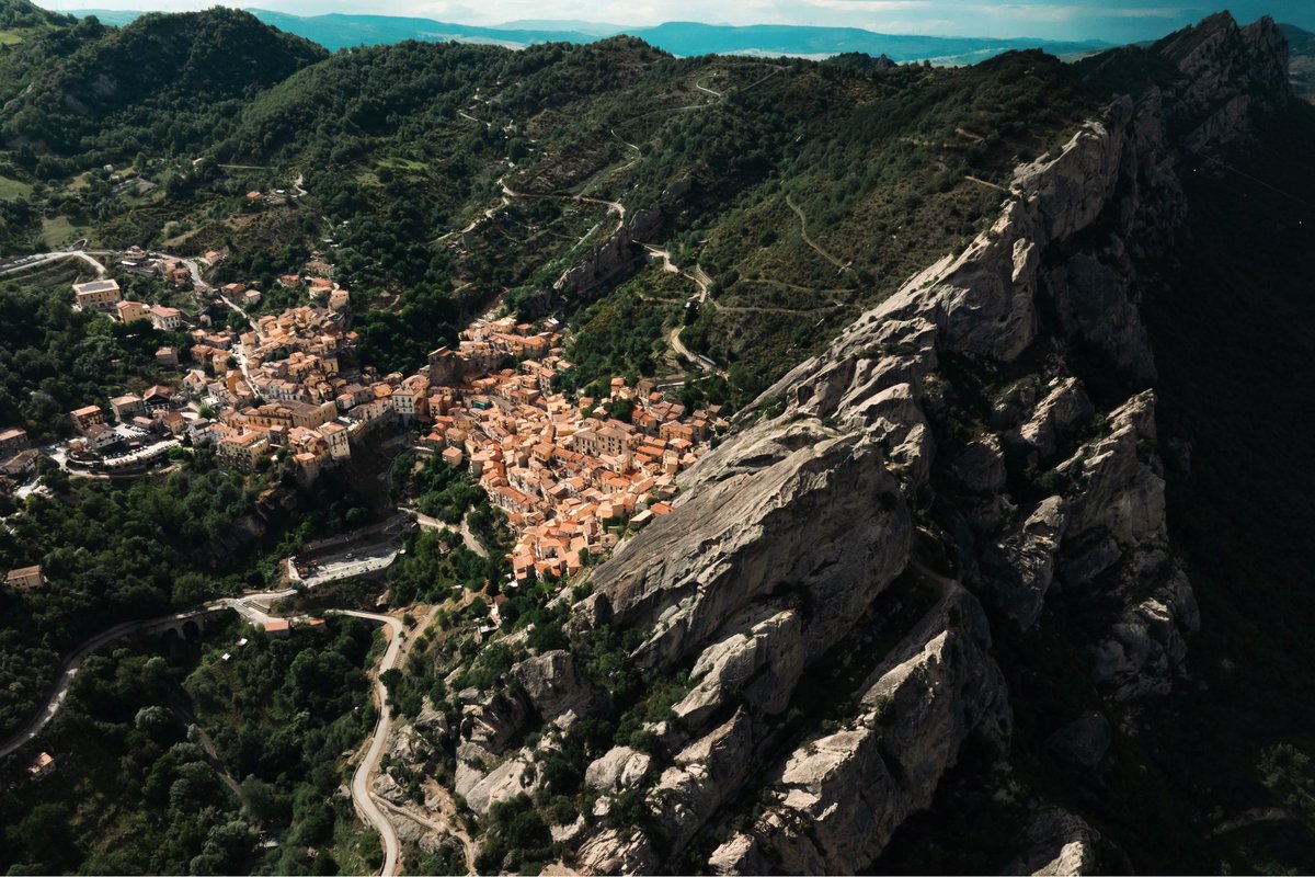Pietrapertosa - the small town situated in the tops of mountains in Southern Italy