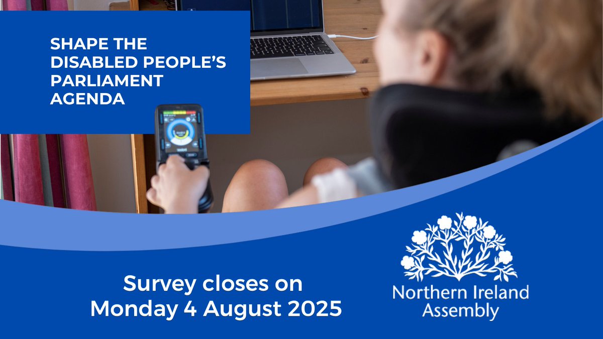 The Northern Ireland Assembly is inviting disabled people and advocates to share their views and concerns for the upcoming Disabled People’s Parliament.

This is your chance to help decide what gets discussed. 

Take part in the survey today and make your voice heard.

🗓️ Survey
