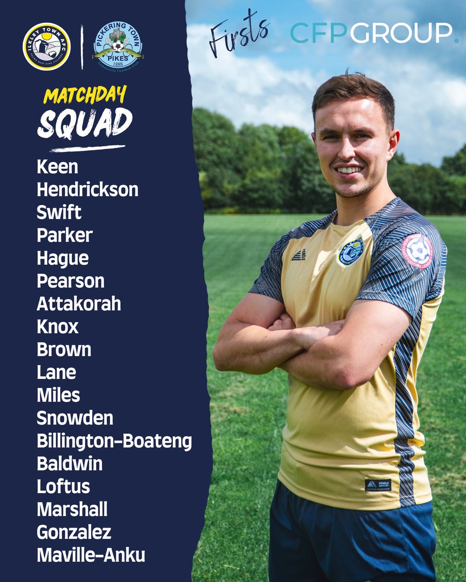 Ilkley Town AFC (@ilkleytown) on Twitter photo Here’s our matchday squad our second pre season friendly on Saturday at home to <a href="/PickeringTownFC/">Pickering Town FC</a>
It’s a 3.00pm KO at the MPM Stadium
Entry is £6 for adults & £4 concessions
#bahtatters Here’s our matchday squad our second pre season friendly on Saturday at home to <a href="/PickeringTownFC/">Pickering Town FC</a>
It’s a 3.00pm KO at the MPM Stadium
Entry is £6 for adults & £4 concessions
#bahtatters