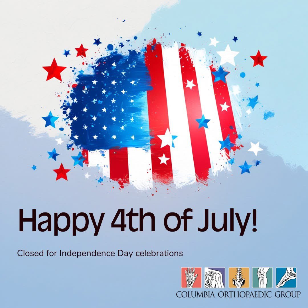 Happy 4th of July! We are closed today, however the walk-in OUCH clinic will be open at normal time on Saturday from 8-noon.