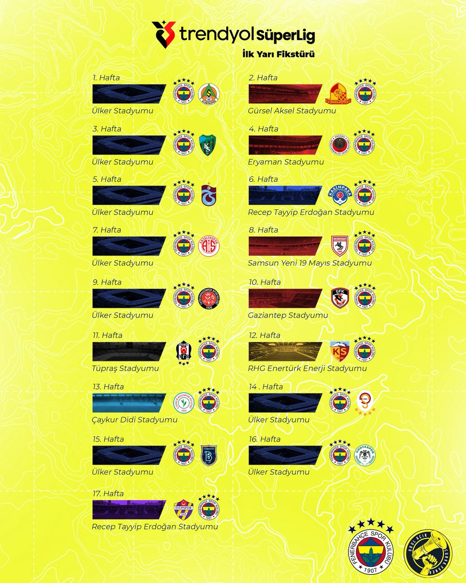 İLK YARI FİKSTÜRÜMÜZ!

#Başlıyoruz