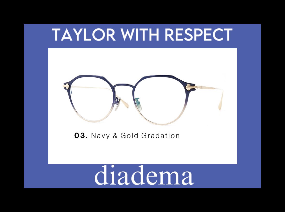 TAYLOR WITH RESPECT [テイラーウィズリスペクト]の人気No.1モデルdiademaが再入荷しました！
1940〜50年代フランスで人気があったクラウンパントのデザインを鯖江のチタン技術で表現。
さぁ、仕立ての良さを身につける喜びを！
#秋田県 #秋田市 
#カモヤ眼鏡店
#taylorwithrespect #diadema #鯖江