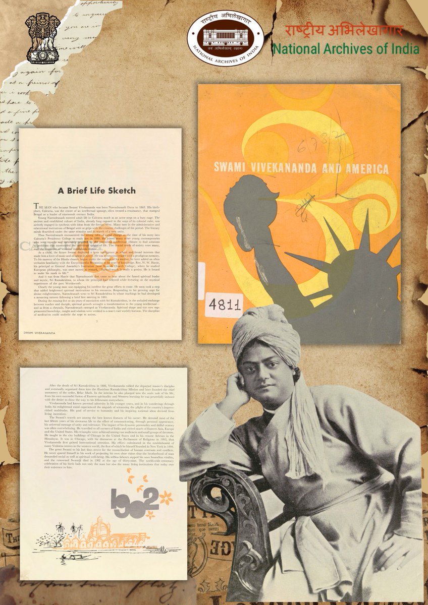 On Swami Vivekananda’s death anniversary, #NAI pays tribute to the great spiritual leader who introduced Indian philosophy to the West and inspired generations through a few glimpses of the book: "Swami Vivekananda and America."

-Library, Ale Ahmad Suroor Coll., Call No. 4811