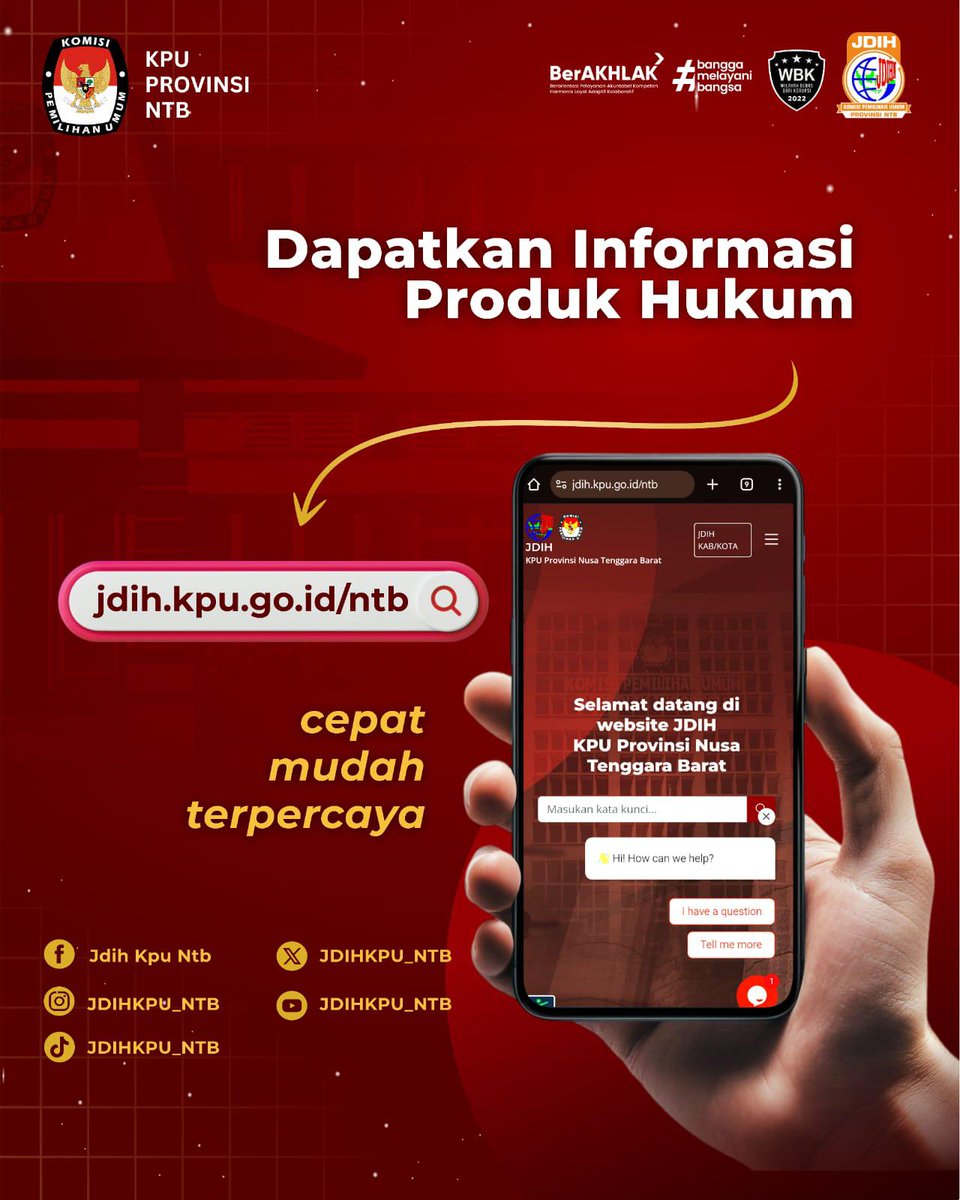 jdih_kpuntb's tweet photo. Hai #SahabatJDIH, Diinformasikan bahwa pada hari ini telah terbit produk hukum baru yang bisa kamu akses cukup dengan SCAN BARCODE ya! Terima kasih...
#kpuri
#jdihkpuri
#kpuntb
#jdihkpuntb
#KPUMelayani
#Integritas24Jam
#LoyalitasTanpaBatas https://t.co/al4IH8iypx