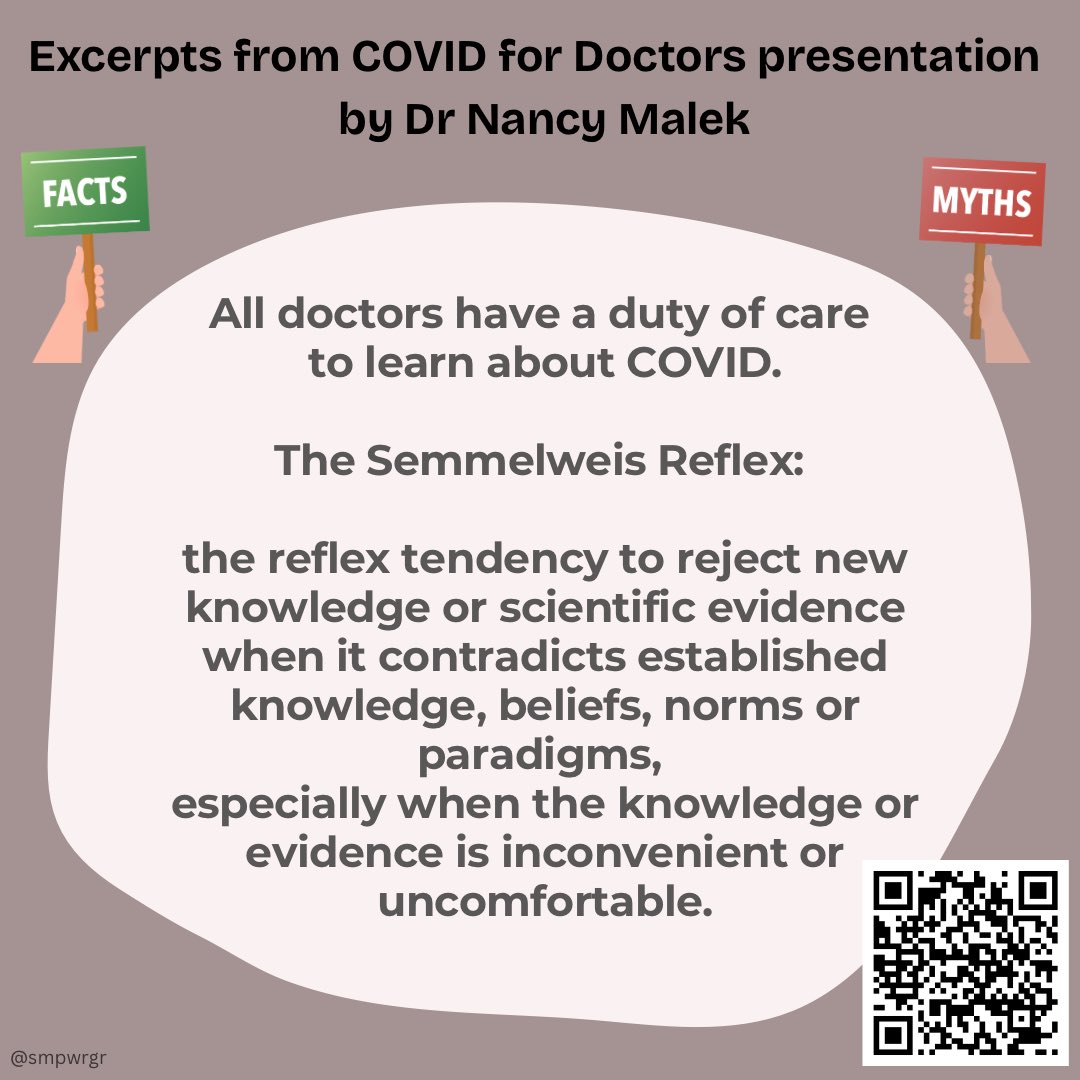 🧵 If you have a dr, healthcare provider, loved one or colleague who should watch Dr Nancy Malek’s excellent myth-busting, truth-bombing video, but won’t take the time

Maybe try sending excerpts w- handy built in QR code link to video itself

Share with myth believers in yr life