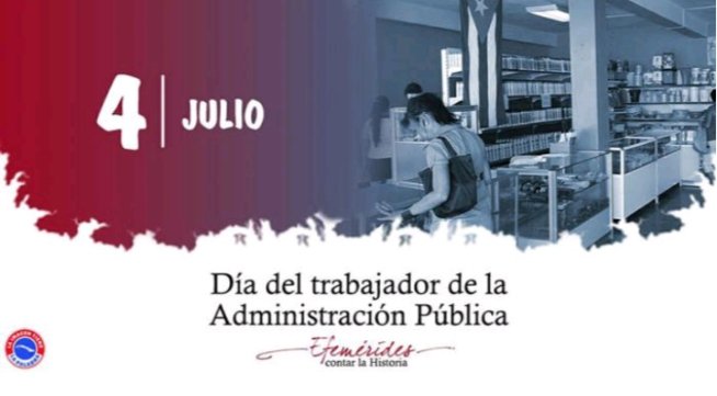 "Hoy celebramos a los trabajadores de la #AdministraciónPública, pilares fundamentales del funcionamiento de nuestra sociedad. Su labor es esencial para garantizar los servicios públicos y el bienestar de todos. 

#UnidosXCuba