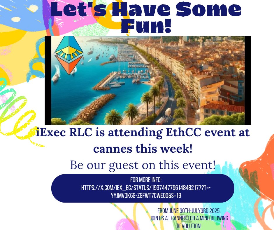 MomohNafisah's tweet photo. Get ready for EthCC[8] in Cannes Europe’s largest Ethereum-focused event, set on the iconic French Riviera! ✨
🗓️ June 30 – July 3
👥 Builders, investors, founders &amp; visionaries unite to shape the future of Web3.
🎟️ Powered by the Ethereum community. 
@iEx_ec #ETHCC8 https://t.co/0GcmkldsqX