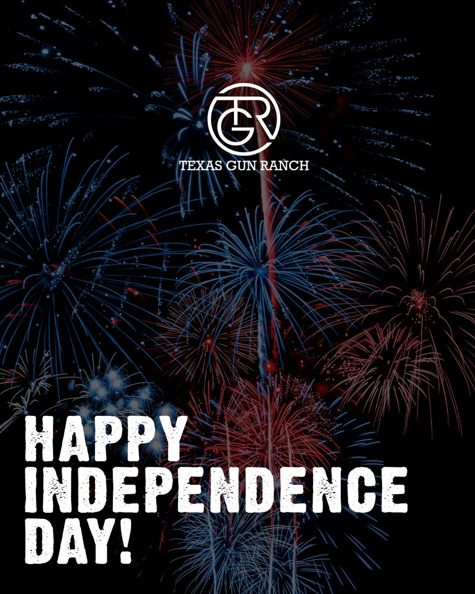 TexasGunRanch's tweet photo. Happy 4th of July from Texas Gun Ranch! 🇺🇸 Join us today for hot dogs, popcorn, yard games, and our TGR Take Down fun shoot! It’s the perfect way to celebrate freedom and good company on America's birthday. See you there! https://t.co/i2rpXb00EC