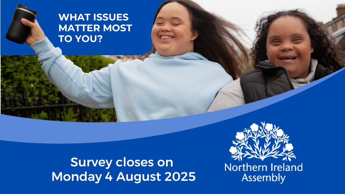 niassembly's tweet image. The Northern Ireland Assembly is committed to representing everyone, including disabled people.
Help us shape the Disabled People’s Parliament by completing this survey and sharing your thoughts on key issues.
🗓️ Survey closes Monday 4 August 2025
Make sure your voice is…