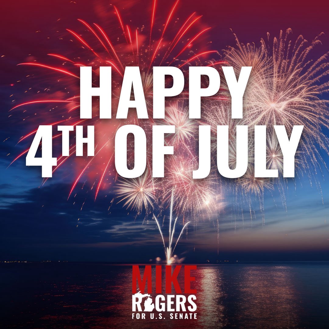 MikeRogersForMI's tweet image. Today, we celebrate the greatest country in the history of the world.
As a veteran, former FBI agent, and proud American, I know firsthand that freedom isn’t free — it’s earned, defended, and passed down through sacrifice and grit.
Let’s honor the courage of our Founders by…