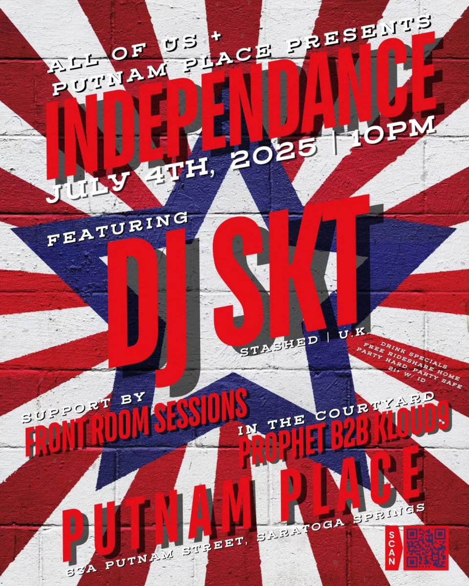 Tonight I’ll be throwing down with the legend <a href="/DJSKT/">DJ S.K.T</a> in Saratoga Springs, New York. 

This is for America! 🇺🇸