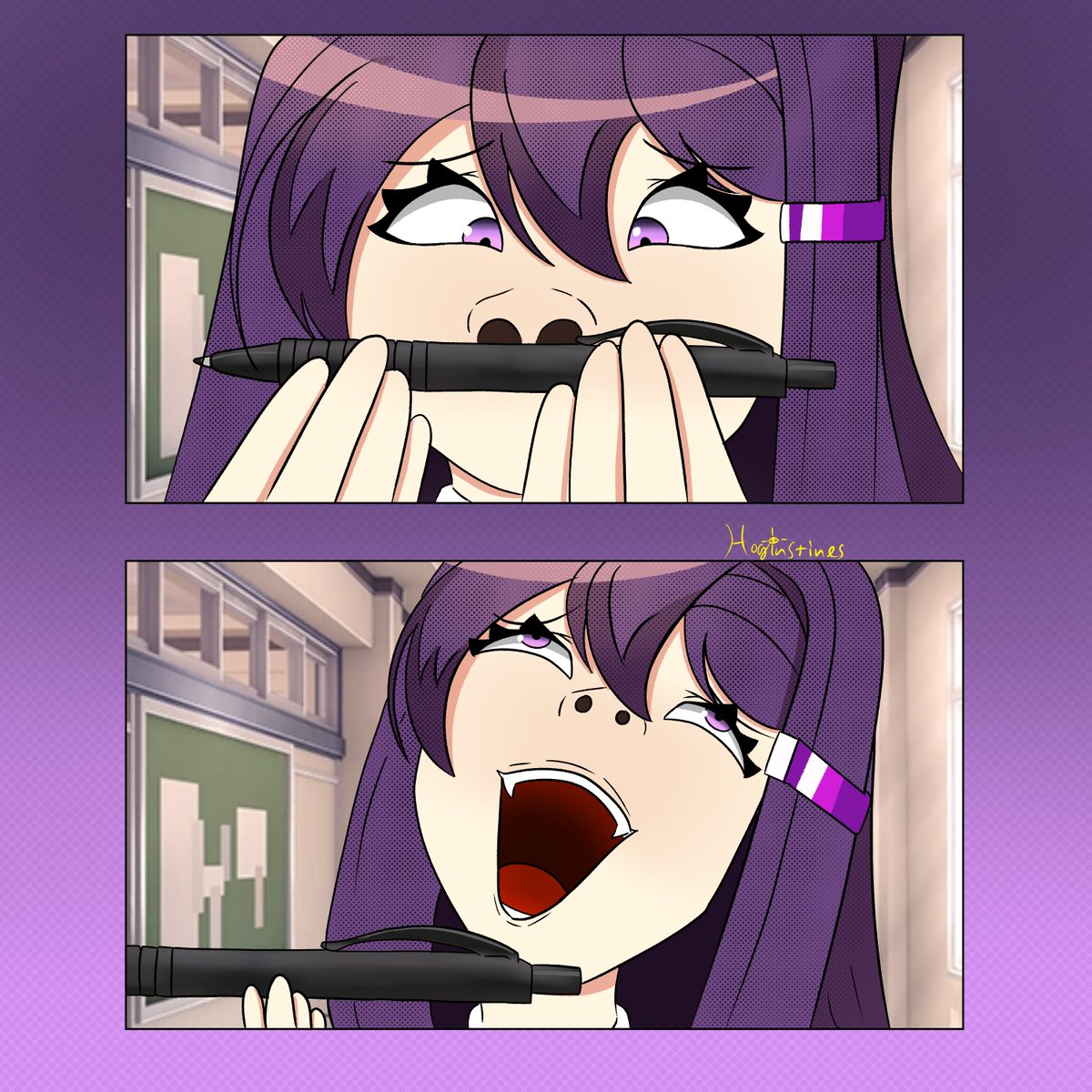 HoginStines's tweet image. Yuri pen gif
#DDLC #Dokidokiliteratureclubplus #ddlcyuri #DDLCfanart #fanart