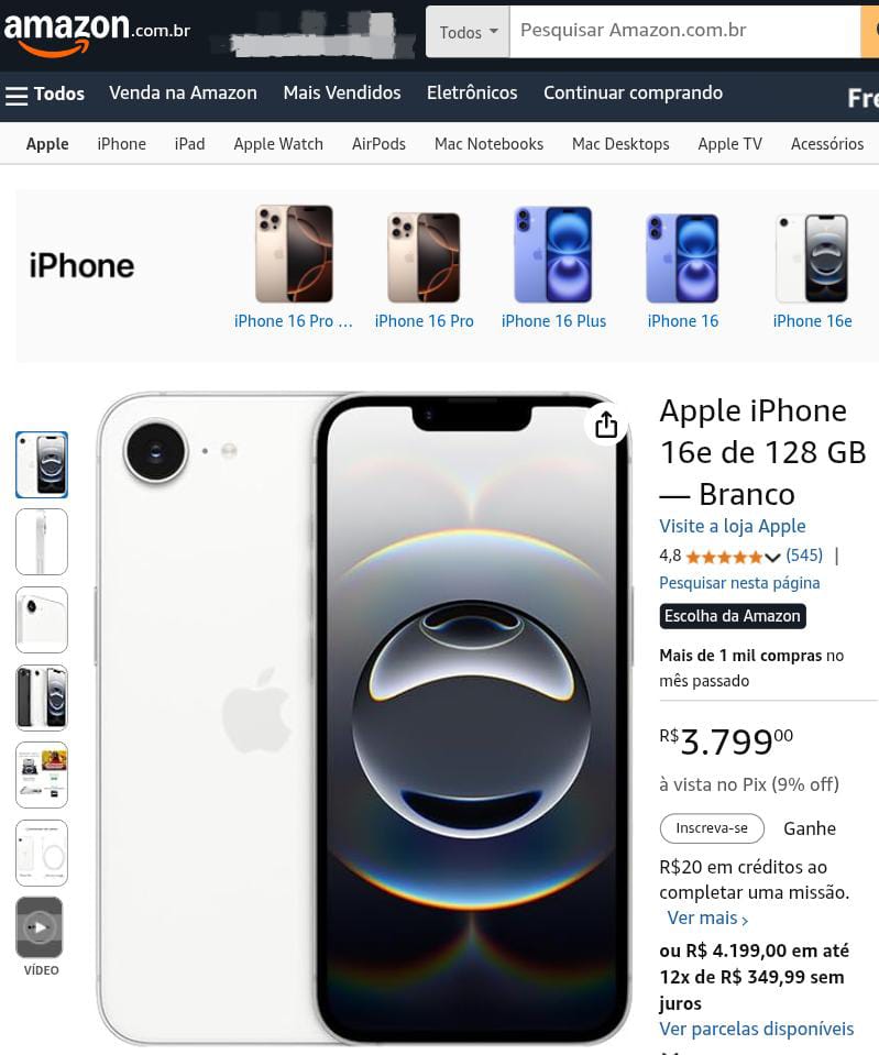 _PATRIA_MAMADA's tweet image. Apple iPhone 16E de 128 GB — Branco
LINK NA BIO 👉🏻 @_PATRIA_MAMADA