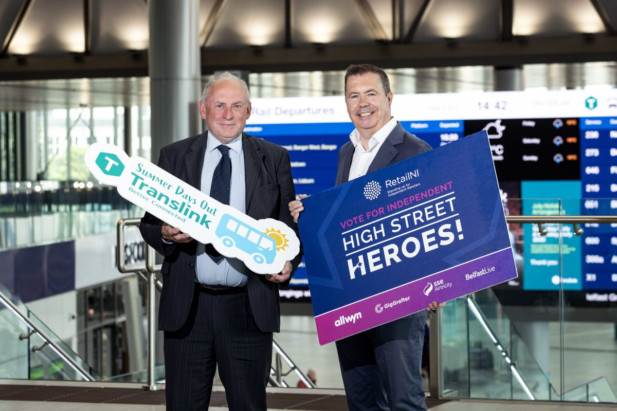 We are pleased to support Retail NI's High Street Heroes campaign and are encouraging people to use public transport this summer for convenient, greener and good value journeys.

ℹ️ To vote for your favourite High Street Heroes - belfastlive.co.uk/HSH 

<a href="/retail_ni/">RetailNI</a>