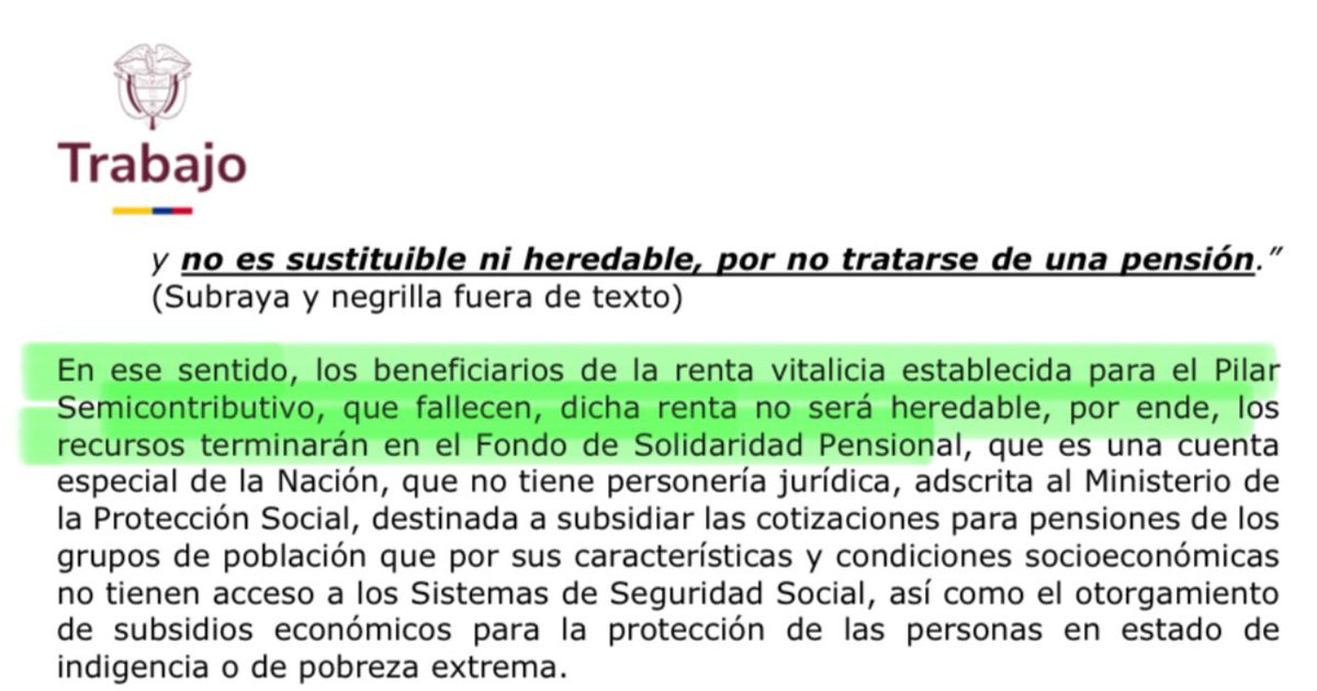 Jerome (@soyjerome__) on Twitter photo Los amigos de <a href="/Colcheck/">Colombiacheck</a> hace un año dijeron que mentíamos por exponer que la pensional es una CONFISCACIÓN
El MinTrabajo confirmó que el gbno se quedará con el ahorro de los afiliados del semicontributivo cuando fallezcan
¿Me ayudan a etiquetarlos para que rectifiquen, porfis? Los amigos de <a href="/Colcheck/">Colombiacheck</a> hace un año dijeron que mentíamos por exponer que la pensional es una CONFISCACIÓN
El MinTrabajo confirmó que el gbno se quedará con el ahorro de los afiliados del semicontributivo cuando fallezcan
¿Me ayudan a etiquetarlos para que rectifiquen, porfis?