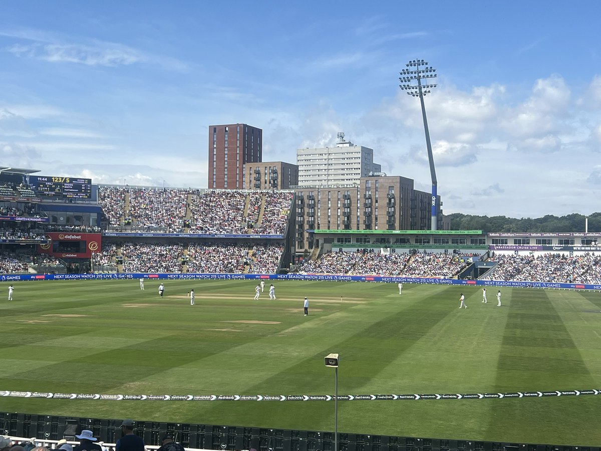 A splendid day so far at the cricket.