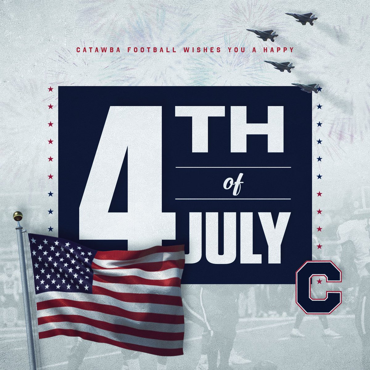 CatawbaFootball's tweet image. Happy 4th of July from Catawba Football!
Wishing everyone a safe and fun Independence Day!