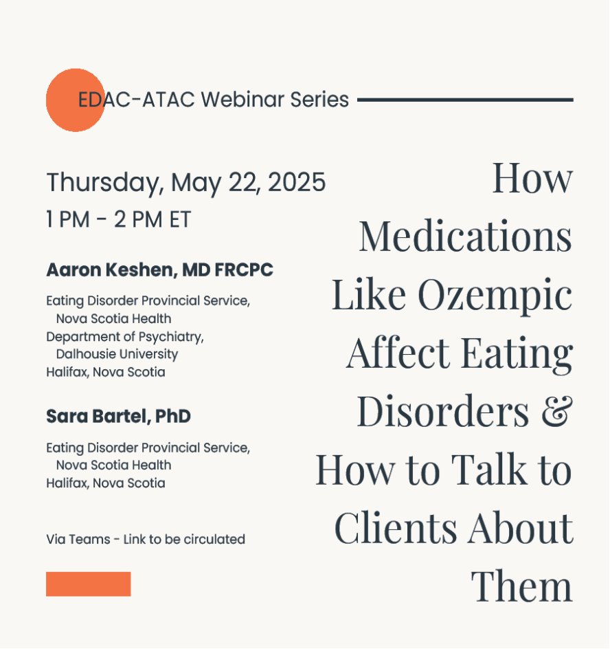 #ICYMI, our recent webinar on talking to clients about medications like Ozempic is now up on our website. Members can access this recording, as well as other past webinars, here: edac-atac.com/members-area/w…