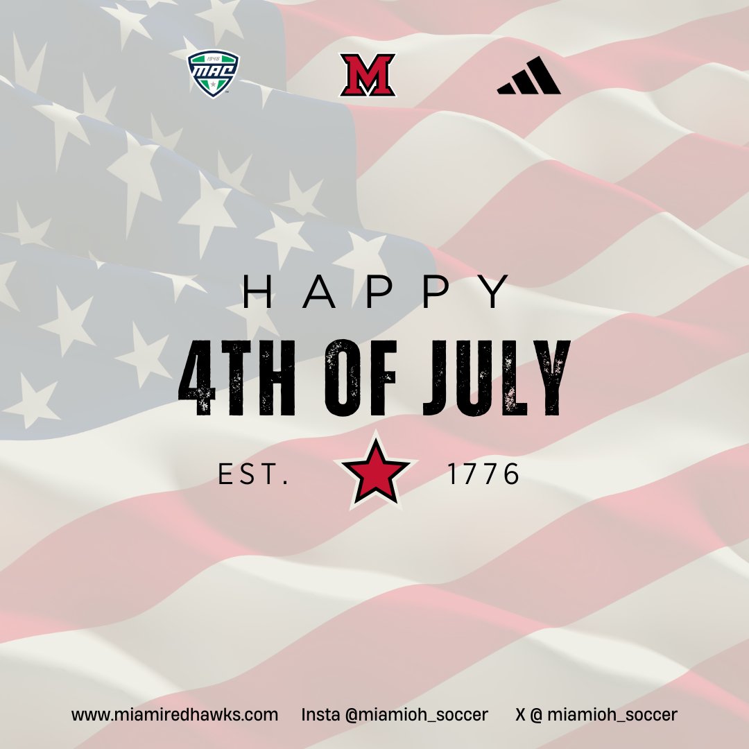 Happy 4th of July from Miami Soccer‼️🎆🇺🇸 #RiseUpRedHawks #LoveAndHonor