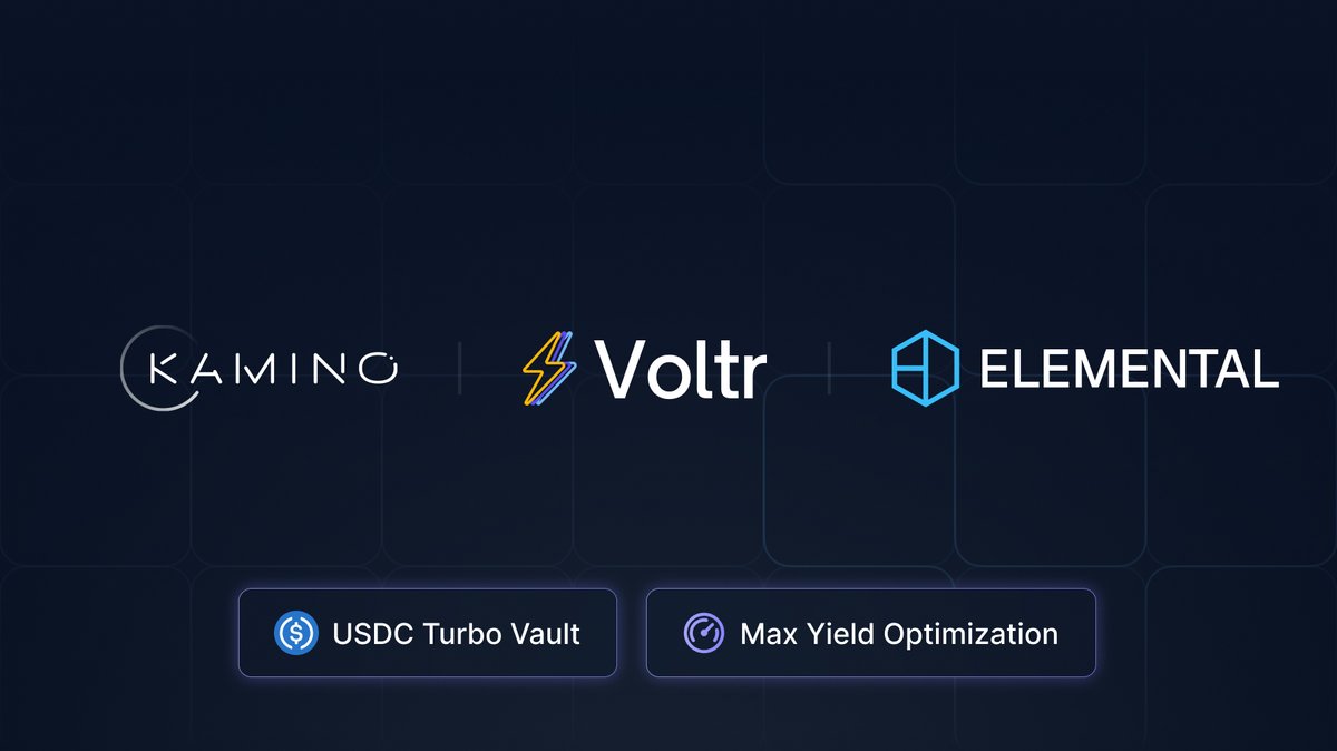 1/ Introducing the first-ever Max Yield vault on Kamino Earn

Managed in collaboration with <a href="/elementaldefi/">Elemental ⬡</a> and <a href="/voltrxyz/">Voltr</a>, the USDC Turbo Vault optimizes for maximum $USDC yields across all Kamino Lend markets

Fully Automated.
