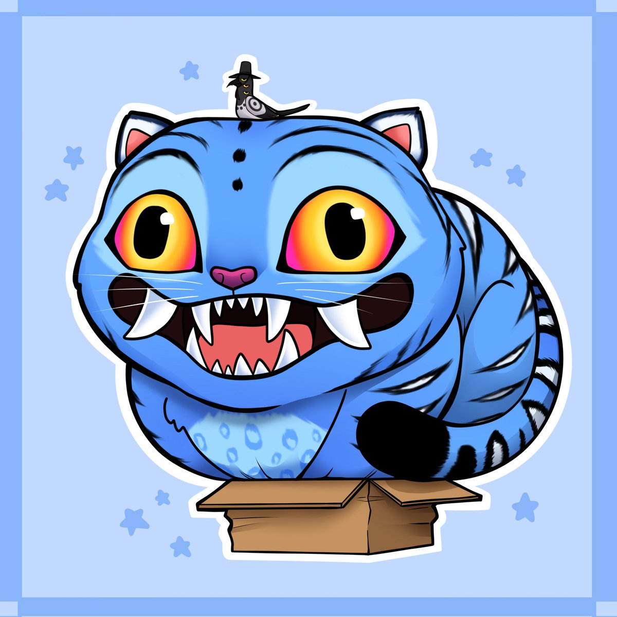 If the derpy tiger fits, it sits. 💙🐯✨️ #KPOPDEMONHUNTERS