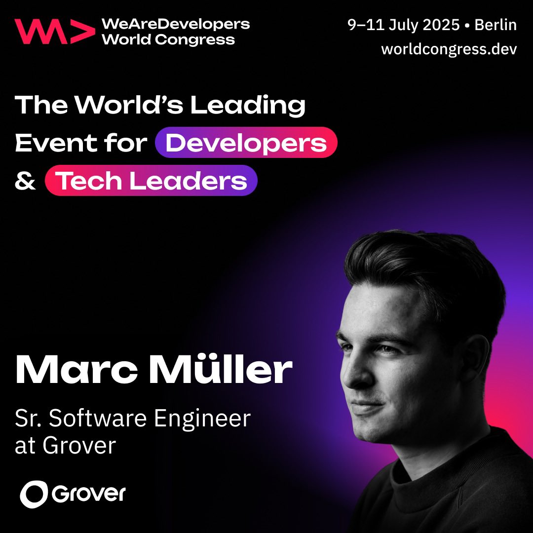 Marc Müller (@mueller_dev) on Twitter photo I'm excited to be speaking at the <a href="/WeAreDevs/">WeAreDevelopers</a> World Congress in Berlin next week!
Attending? Stop by Stage 5 on July 10th at 10:10 am for my talk on optimizing performance and improving the interaction responsiveness of your web applications. I look forward to seeing you there! I'm excited to be speaking at the <a href="/WeAreDevs/">WeAreDevelopers</a> World Congress in Berlin next week!
Attending? Stop by Stage 5 on July 10th at 10:10 am for my talk on optimizing performance and improving the interaction responsiveness of your web applications. I look forward to seeing you there!