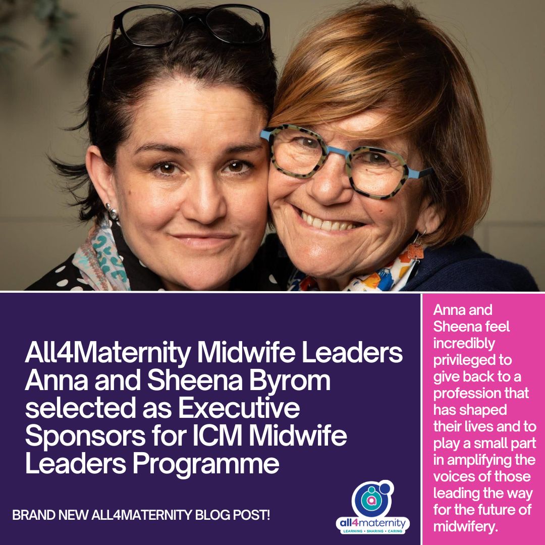 TPM_Journal's tweet image. All4Maternity Midwife Leaders Anna and Sheena Byrom are delighted and honoured to be selected as Executive Sponsors for the ICM @world_midwives Midwife Leaders Programme ❤️
all4maternity.com/all4maternity-…