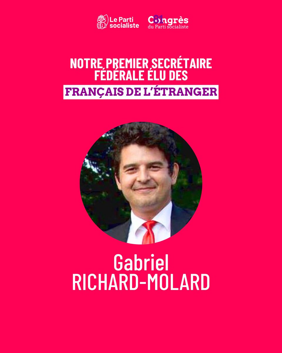 Découvrez le premier secrétaires fédéral des Français de l'étranger élu dans le cadre du 81ème #CongrèsPS.