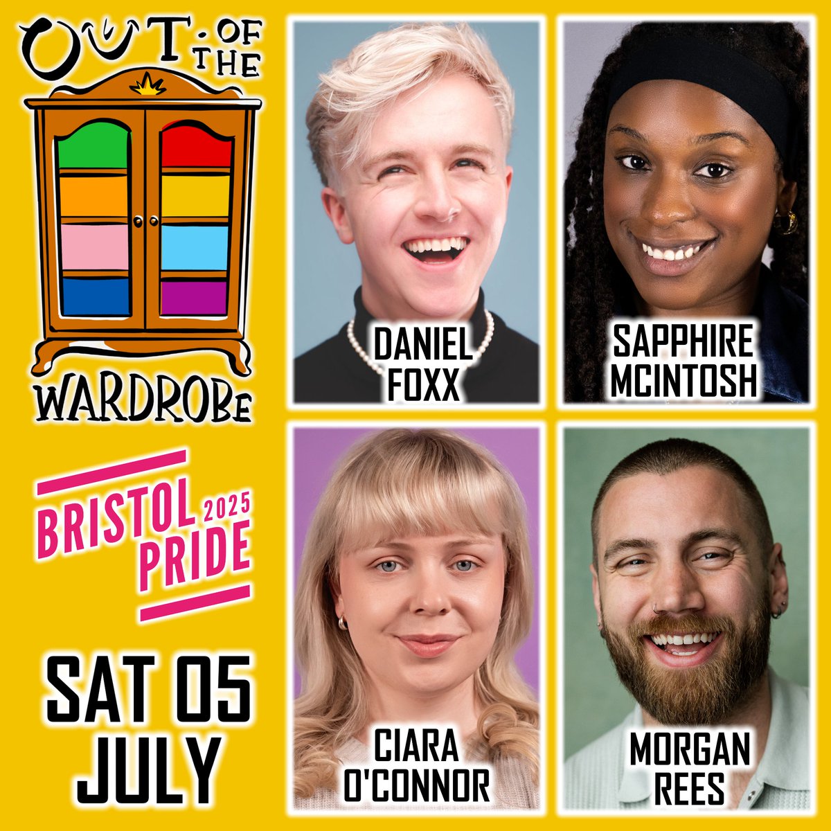 Chuckle Busters (@chucklebusters) on Twitter photo THIS SATURDAY - Incredible lineup for our Out of The Wardrobe Bristol Pride Special! 🏳️🌈🏳️🌈🏳️🌈
Tickets: thewardrobetheatre.com/shows/out-of-t…
<a href="/dnlfoxx/">Daniel Foxx</a> <a href="/WardrobeTheatre/">The Wardrobe Theatre</a> <a href="/Saphmcintosh/">Sapphire McIntosh</a> THIS SATURDAY - Incredible lineup for our Out of The Wardrobe Bristol Pride Special! 🏳️🌈🏳️🌈🏳️🌈
Tickets: thewardrobetheatre.com/shows/out-of-t…
<a href="/dnlfoxx/">Daniel Foxx</a> <a href="/WardrobeTheatre/">The Wardrobe Theatre</a> <a href="/Saphmcintosh/">Sapphire McIntosh</a>