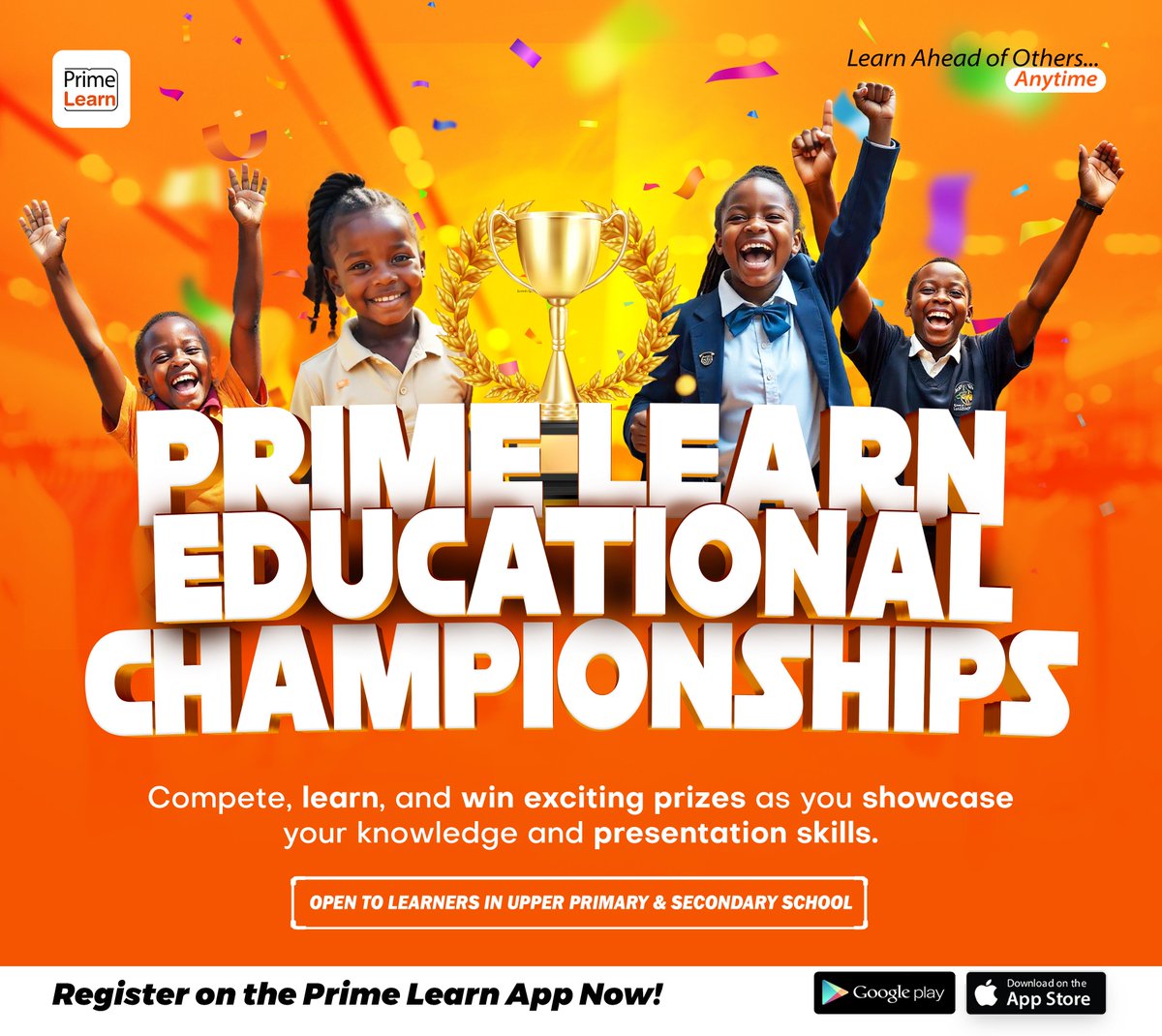 PrimelearnApp's tweet image. π The race to greatness starts here!
Join the Prime Learn Educational Championships and show off your skills, confidence, and knowledge! π§ β¨
Amazing prizes await π β Are you ready to be a champion?
π² Register now on the Prime Learn App
#PrimeLearn #PLECs #BecomeAChampion