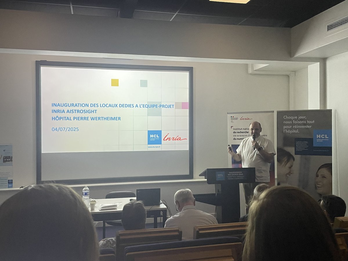 Inria_lyon's tweet image. 🙌Cet après-midi, on inaugure l'installation de notre équipe AIstrosight aux @CHUdeLyon à l'hôpital Pierre Wertheimer. L'objectif ? Créer de la coopération entre informaticiens et praticiens hospitaliers. On vous raconte tout ici 👇@UnivLyon1 @Theranexus
inria.fr/fr/lequipe-ais…