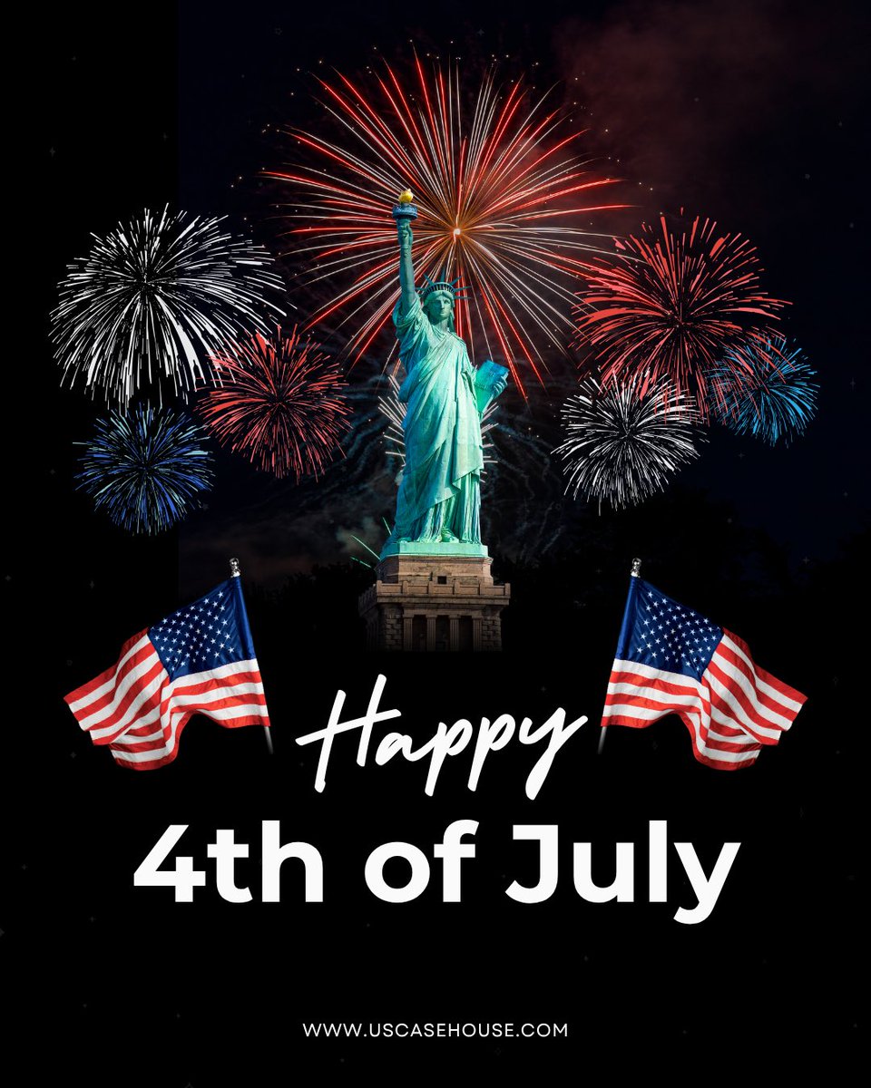 USCasehouse's tweet image. Happy Independence Day! 🇺🇸 Hope you have a day filled with fun, family, and fireworks! 🎆