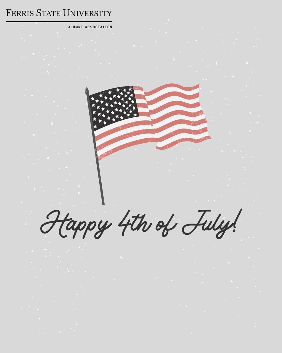 FerrisAlumni's tweet image. Happy 4th of July, Bulldogs! 🇺🇸
Wishing you a day filled with fun and fireworks! 

#FERR1S #FerrisForward #BulldogForLife